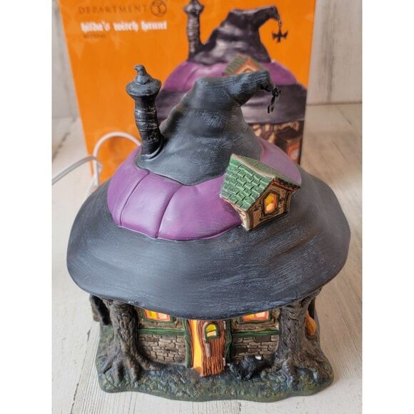 Dept 56 4025341 Hilda's Witch Haunt Halloween witch Hollow Village accessory cat - Picture 5 of 10